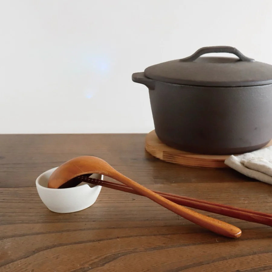 White Porcelain Ladle and Utensil Stand - Image 7